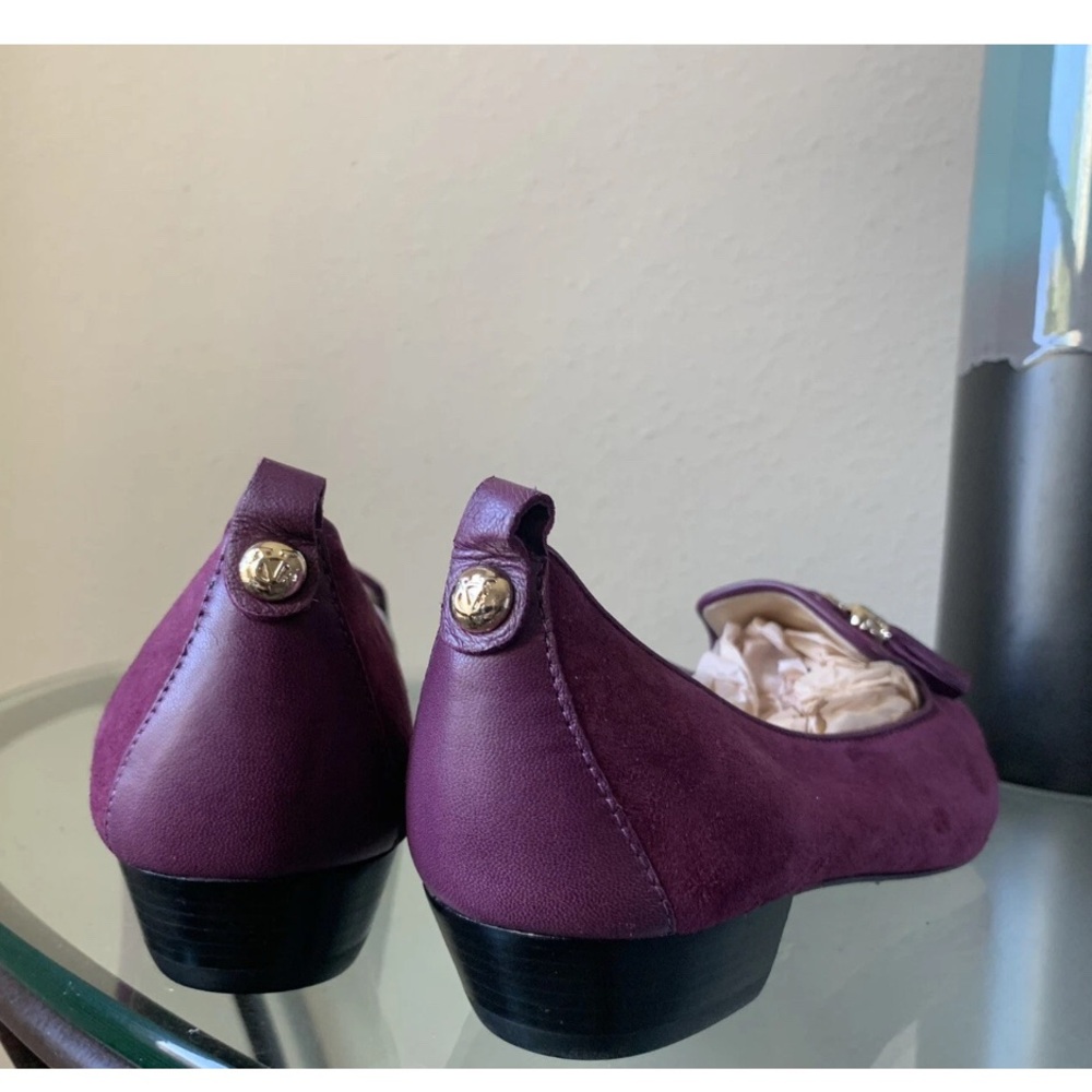 Vero Cuoio Deep Purple Suede Loafers with Tassels Sz 6M - Picture 3 of 9
